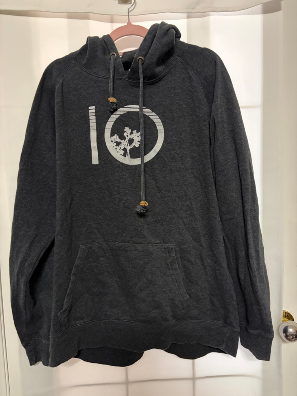 🔮 $5 add on. 10Tree Charcoal Grey Hooded Pullover Sweatshirt with Logo
